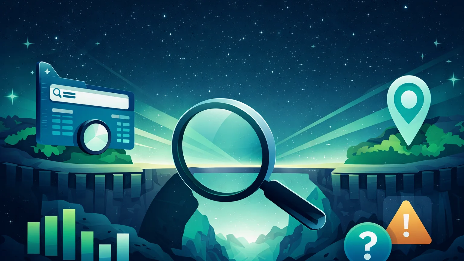 AI search visibility audit workflow illustration